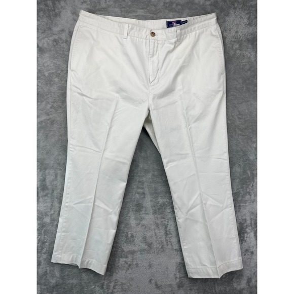 Vineyard Vines Men's Breaker Chino Pants 42x30 (Real 42x27) Ivory Cotton‎ - Picture 1 of 10